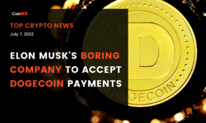 Top Crypto News: Elon Musk's Boring Company to Accept Dogecoin Payments