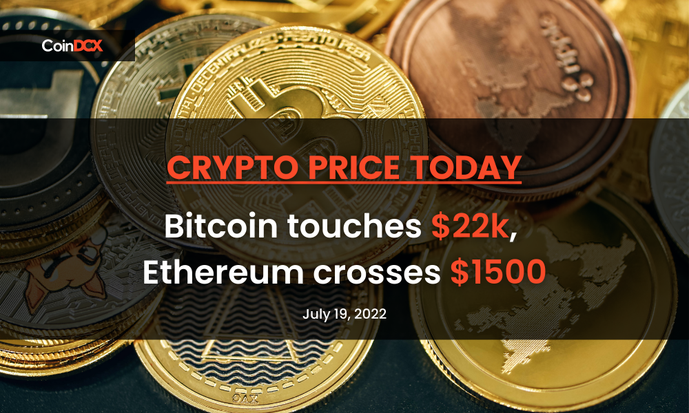 Crypto Price Today: Bitcoin touches $22k, Ethereum crosses $1500