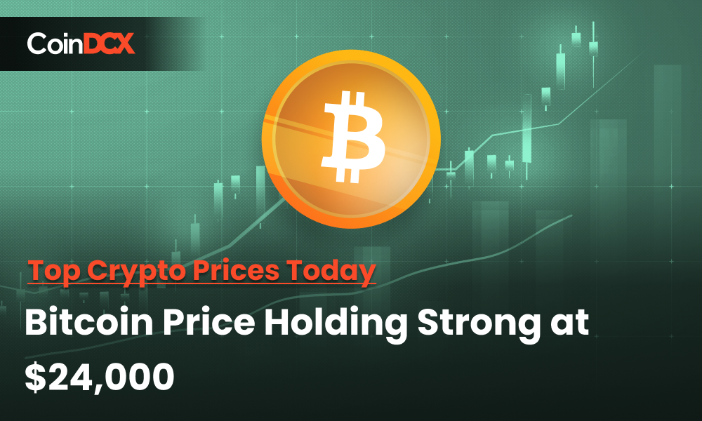 Top Crypto Prices Today: Crypto Market Cap Sustains At $1.16 Trillion, Bitcoin Price At $24,100, Ethereum Near $1900, Dogecoin Biggest Gainer