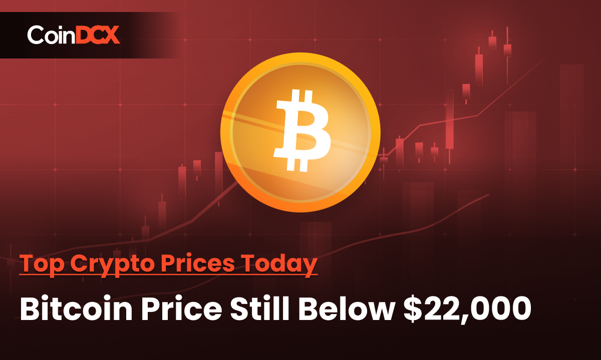 Top Crypto Prices Today: Crypto Market Cap Sustains at $1.02 trillion, Bitcoin Price Still below $22,000, Ethereum above $1600