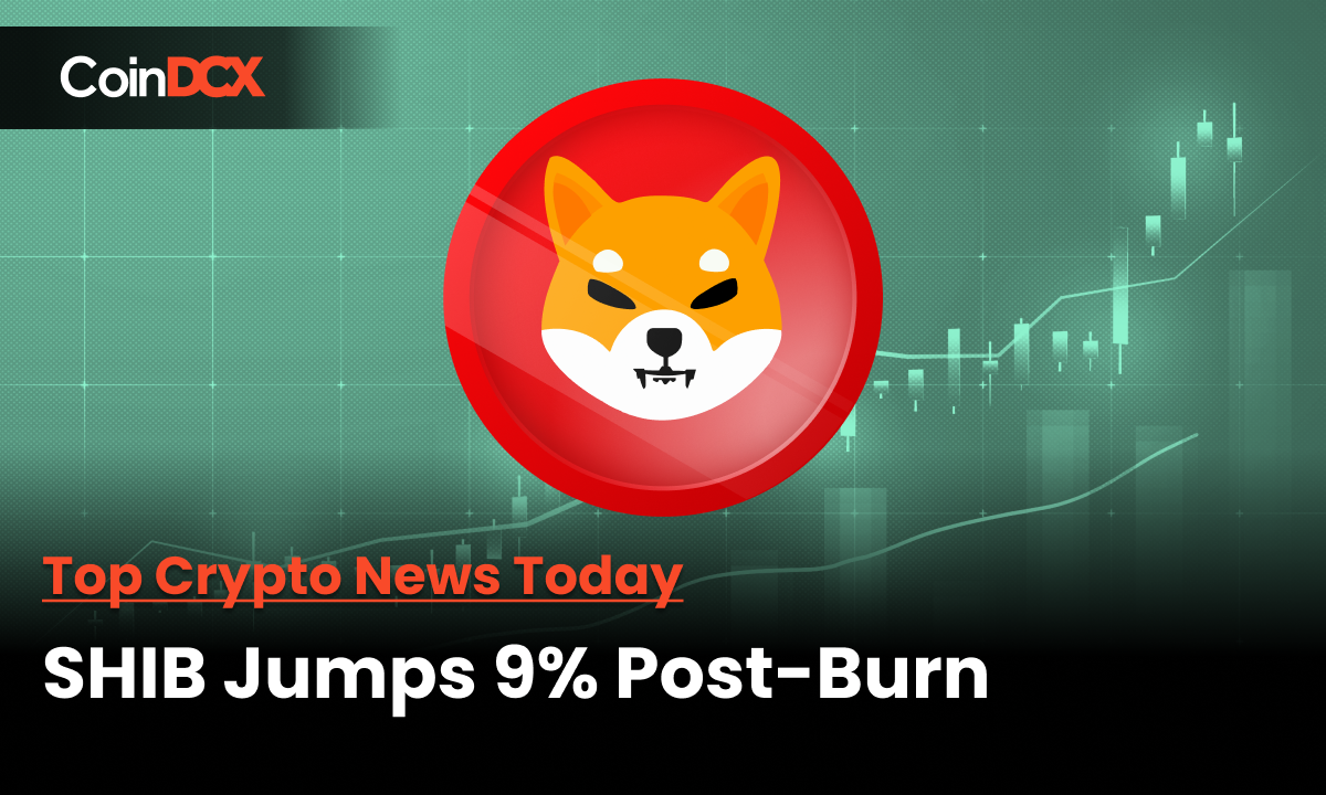 Top Crypto News Today: Popular Meme Coin Shiba Inu Soars by 9% As Token Burn Amplifies