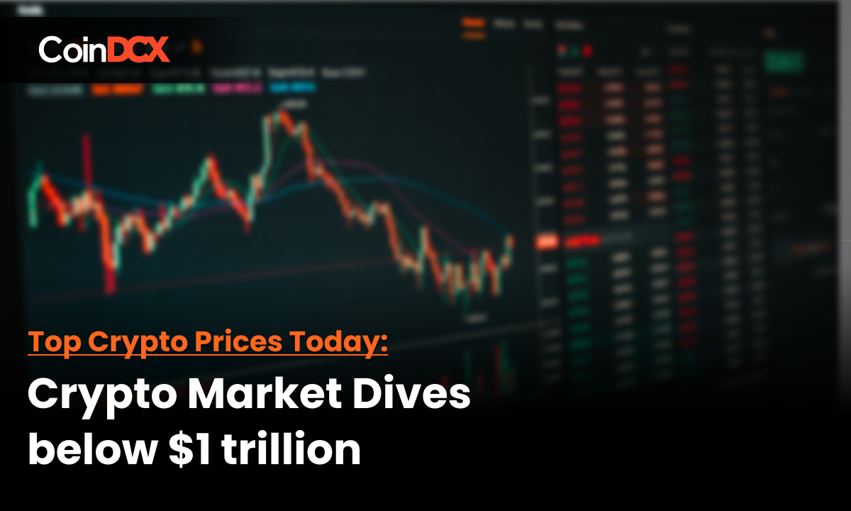 Crypto Market Cap Nosedives Below $1 Trillion, Bitcoin Price Falls Below $20,000, other Top Crypto Prices in the Red!
