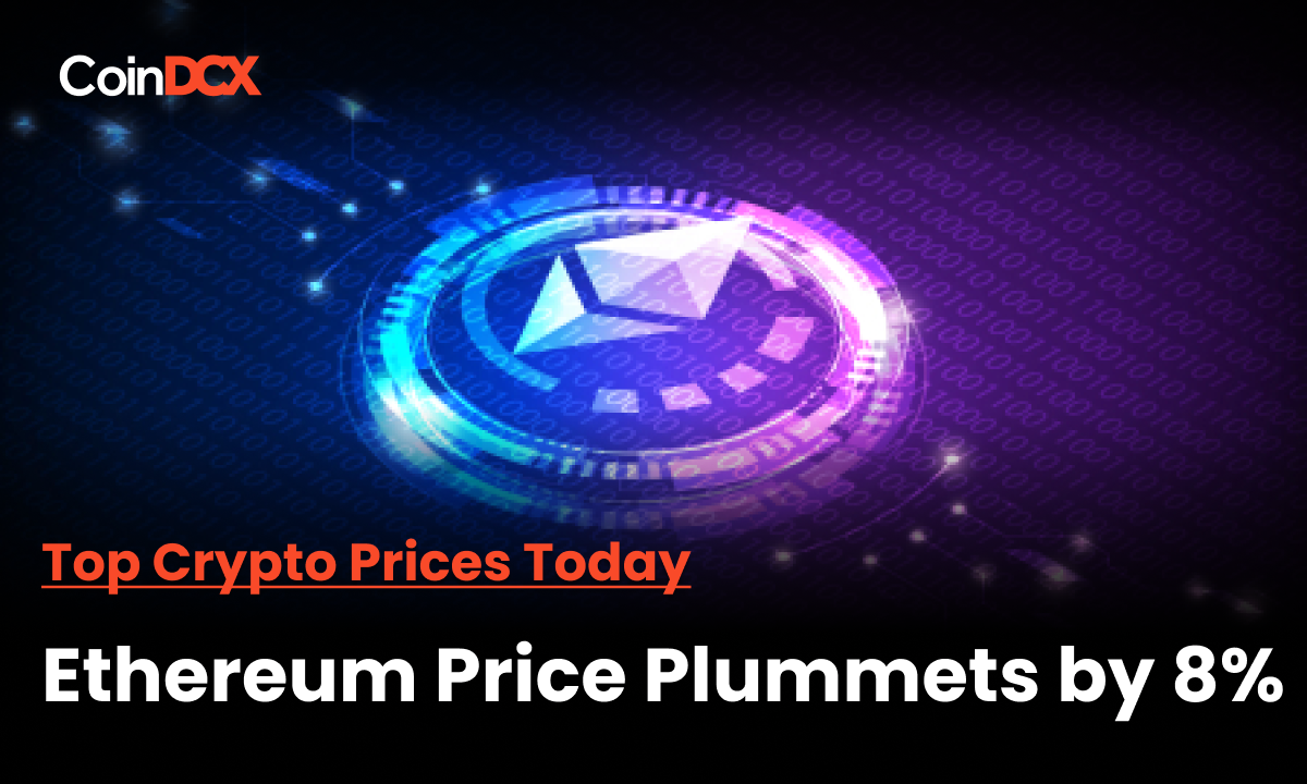 Top Crypto Prices Today: ETH Price plummets by 8% to $1480 Hours after the Merge; Bitcoin declines below $20,000