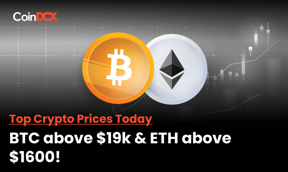 Top Crypto Prices Today: Crypto Market Cap zooms back up close to $1 trillion, Bitcoin & Ethereum back above $19,000 & $1,600 respectively!