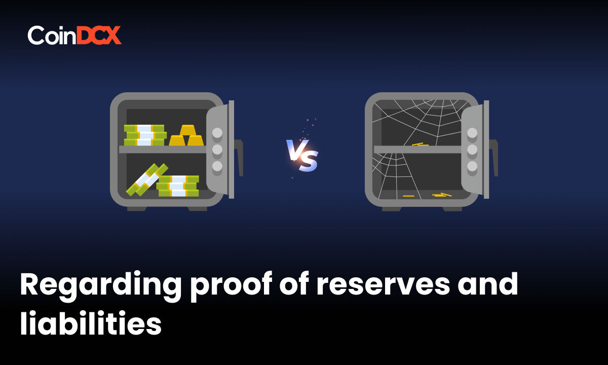 CoinDCX Regarding proof of reserves and liabilities